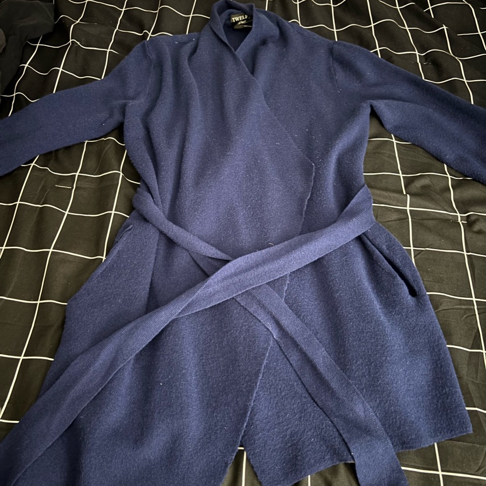 Elegant Navy Wrap Dress